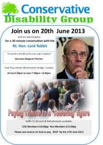 CDG INVITATION 20TH JUNE 2013 LORD TEBBIT