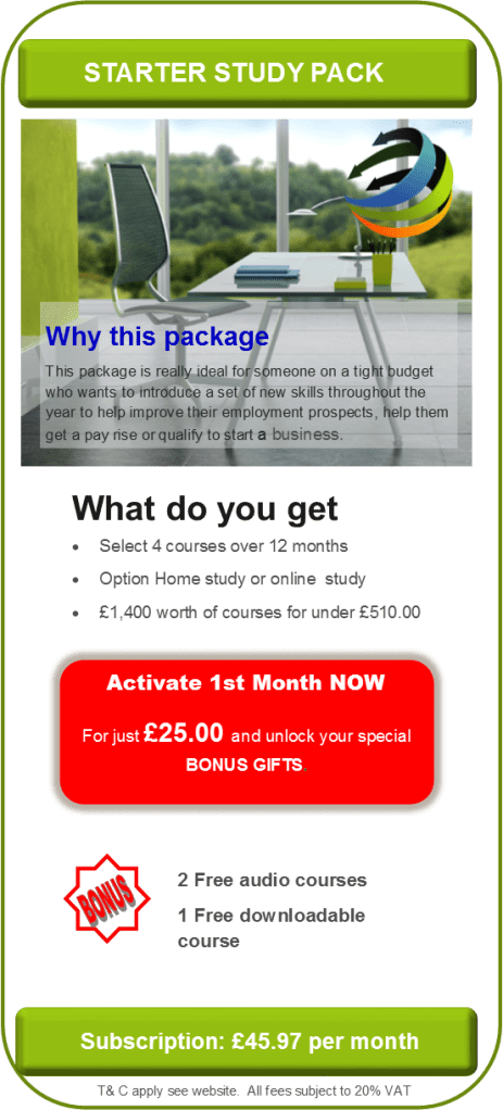 Startet study pack 1 short courses