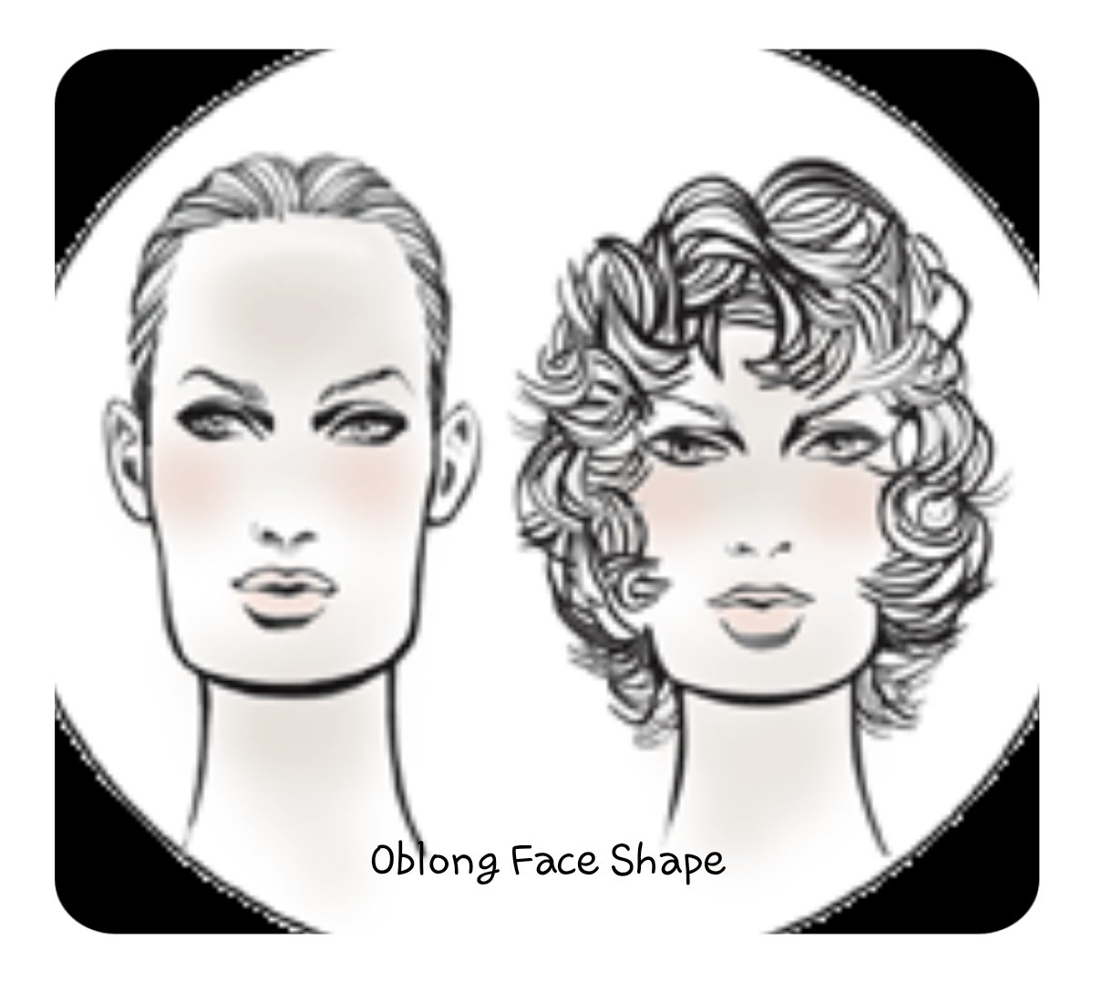 Oblong Face shape for hair extension