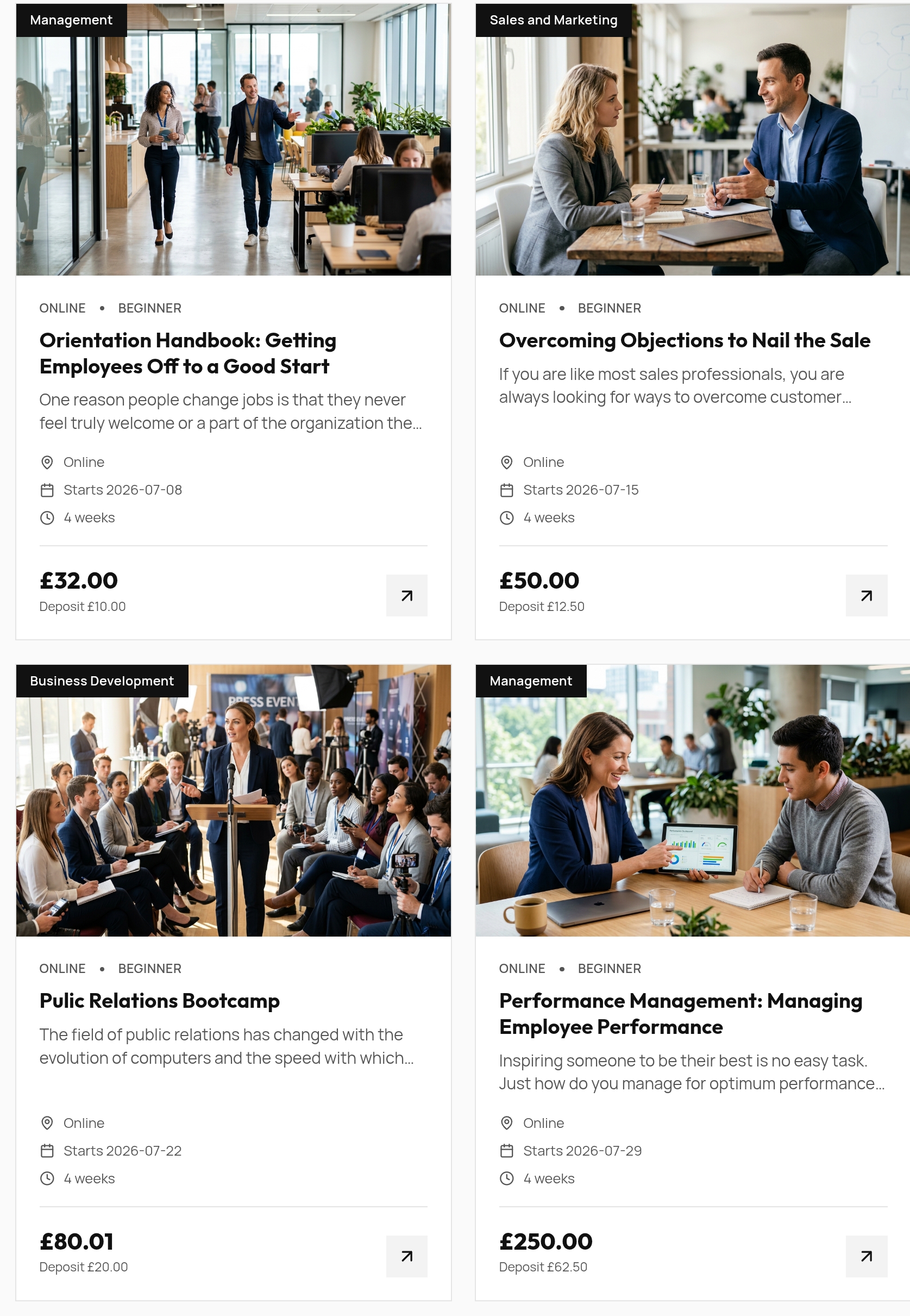 Workbook Course Packages for Sale
